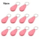 thumbnail image 4 of Jumpingount 10 Uds llavero Simple sólido en forma de gota llaves anillo colgante botón claro adorno navideño bolsas mujeres hombres Ropa, zapatos y accesorios Miscelánea Rojo, 4 of 6