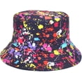 thumbnail image 6 of CoCopeaunts Women Bucket Hats Double-Side Fishing Cap Sunscreen Spring Summer Colorful Graffiti Collapsible Fisherman Hat for Men, 6 of 8