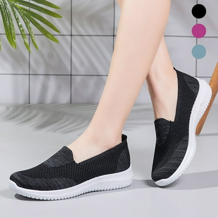 

lizyue Women Casual Mesh Breathable Anti Slip Walking Fitness Wedge Shoes Sneakers