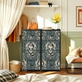 thumbnail image 6 of 4 Drawer Vertical Storage Dresser from floral ornament Fashionable modern textile with Wood Top Fabric Pull Drawers, 6 of 8