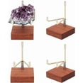 thumbnail image 6 of 4 Pcs Display Stand Easel Stand with Adjustable Metal Arms and Wooden Base for Rock Geodes Mineral Gemstones Fossils Agate 2.76x2.76x4.57inch, 6 of 8