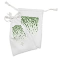 thumbnail image 2 of Clover Fabric Pouch Set of 2, Happy St Patrick's Day Typography and Luck Spreading Shamrocks, Small Drawstring Bag for Toiletries Masks and Favors, 9" x 6", Pale Green and Green, by Ambesonne, 2 of 2