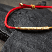Tibetan Red String Bracelet - Buddhist Lucky Charm