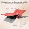 thumbnail image 4 of 15.6" FHD Gaming Laptop 16GB DDR5 RAM 256GB SSD AMD Ryzen 5 6600H (Beat i7-1165G7, 6 Cores Up to 4.5GHz) with Backlit Keyboard Fingerprint Reader Windows 11 2-Year Warranty Red, 4 of 7