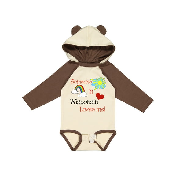 Inktastic Someone in Wisconsin Loves Me Boys or Girls Long Sleeve Baby Bodysuit