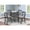 Gray, variant on Counter Height Dining Table And Chair , Gray, Round, Storage Function, Cushion Padded 5pc Round With Shelf, Storage,