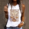 thumbnail image 2 of Bibifish Womens Tank Tops Crew Neck Sleeveless Western Tops Loose Fit Nashville Guitar Wing Graphic Print Casual Basic Tank Tops, 2 of 4