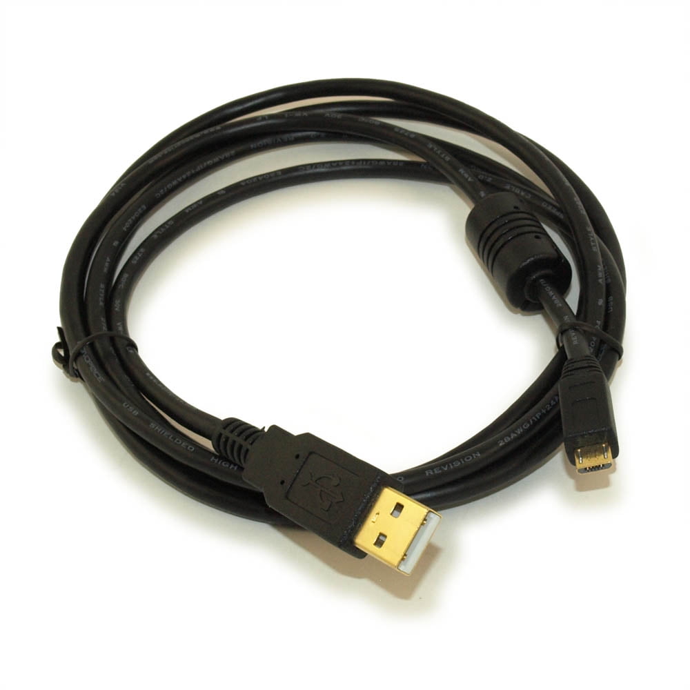 6ft USB 2.0 Type A Male To Micro-B 5-Pin Cable,24AWG,w/ Ferrites ...