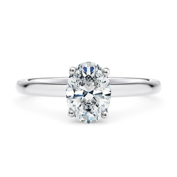 1 Ct Oval Cut Moissanite Solitaire Engagement Ring for Women in 925 Sterling Silver