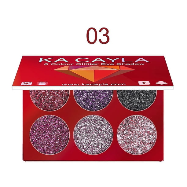 Paleta de sombras de ojos YONGSHENG 6 colores E Shiny Glitter Powder