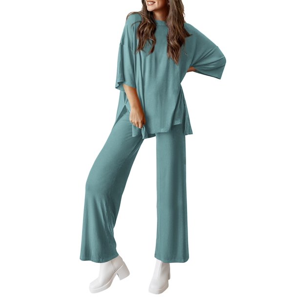 Conjunto de Chándal PRETTYGARDEN de Dos Piezas para Mujer Verde Fruta XL