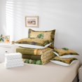 thumbnail image 6 of Feelyou Rustic Palm Leaf Bedding Comforter Set 7pcs for Teen, Tropic Botanical King Bedding Sets, Summer Plant Theme Reversible Bed Sheets, Ultra Soft Bedroom Decor, 6 of 8