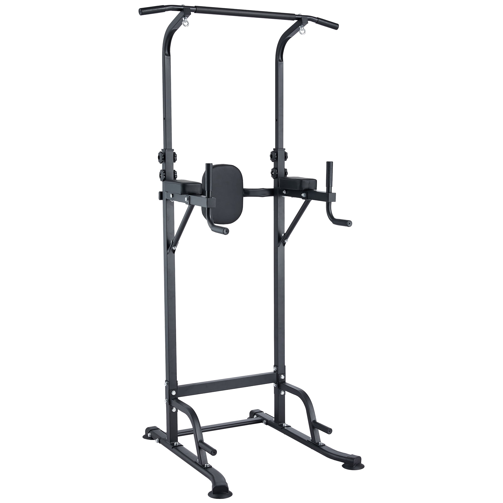 Multi-Function Power Tower Pull Up Bar Station with Backrest, Adjustable Height Strength Training Equipment for Gym, Heavy Duty Pull Up Dip Station