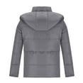 thumbnail image 4 of Brondbend Coat for Men Men’s Jacket Hooded Long Sleeved Zipper Pocket Outerwear Solid Color Casual Jacket Loose Fit Weekend Tops Light Gray, 4 of 5