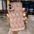 thumbnail image 5 of Water Ripple Pattern Case for iPhone 12 Soft TPU Shockproof Camera Protective Back Cover for Women Girl Curly Wave Frame Phone Case for iPhone 12 6.1 Inch Pink, 5 of 12