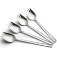 SHZHYIQIMR Long Handled Stainless Steel Sporks Set of 4 Reusable Metal