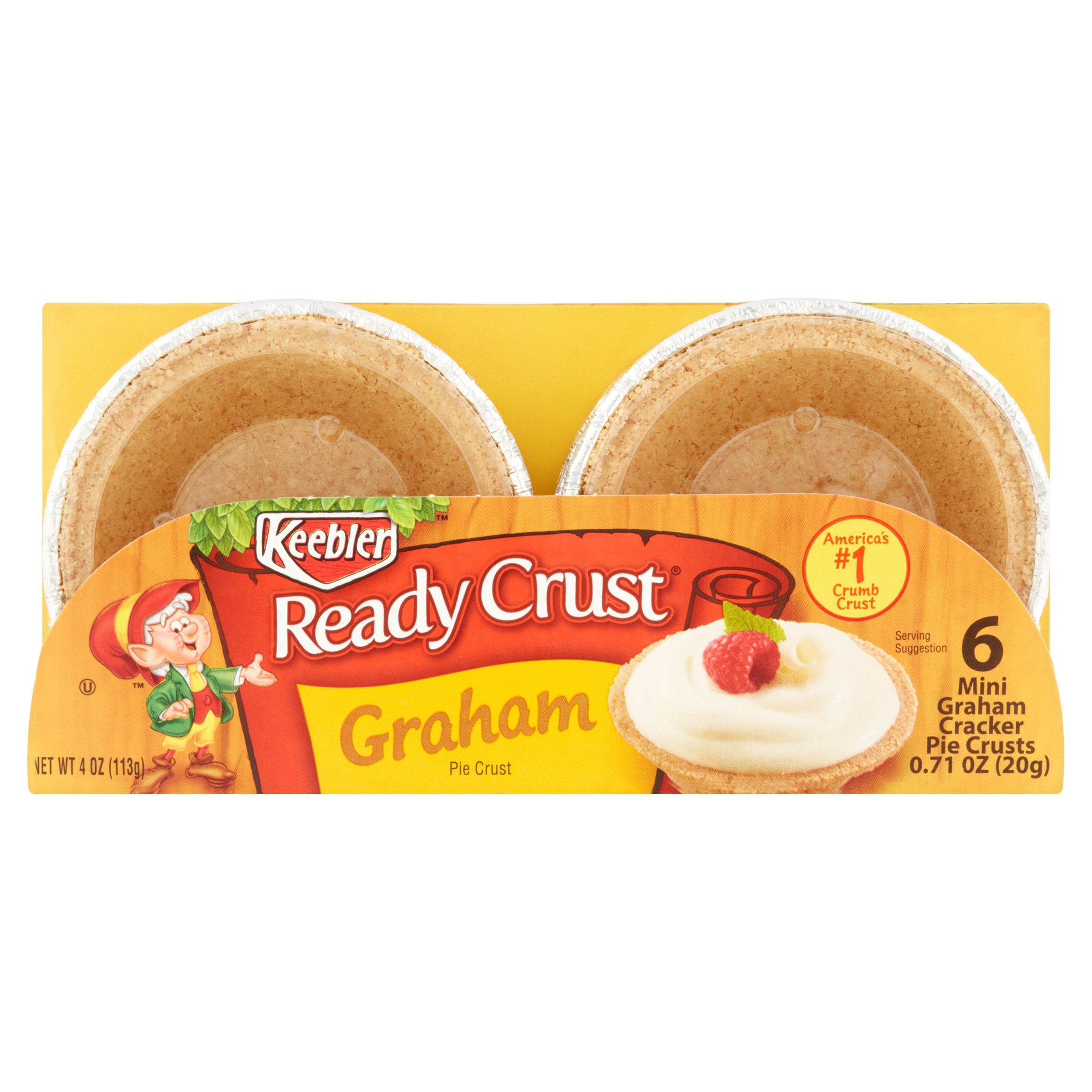 Keebler Ready Crust 9 Inch Mini Graham Pie Crust, 6 count (Pack of 12