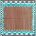 thumbnail image 1 of Ahgly Company Indoor Square Abstract Light Blue Contemporary Area Rugs, 7' Square, 1 of 4