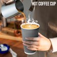 thumbnail image 3 of BYSNOW 100 Pack 16 oz Coffee Cups with Lids, Disposable Insulated Hot Cups To Go Paper Coffee Cups, Corrugated Ripple Wall Cup for Hot Drink, Office,, 3 of 6