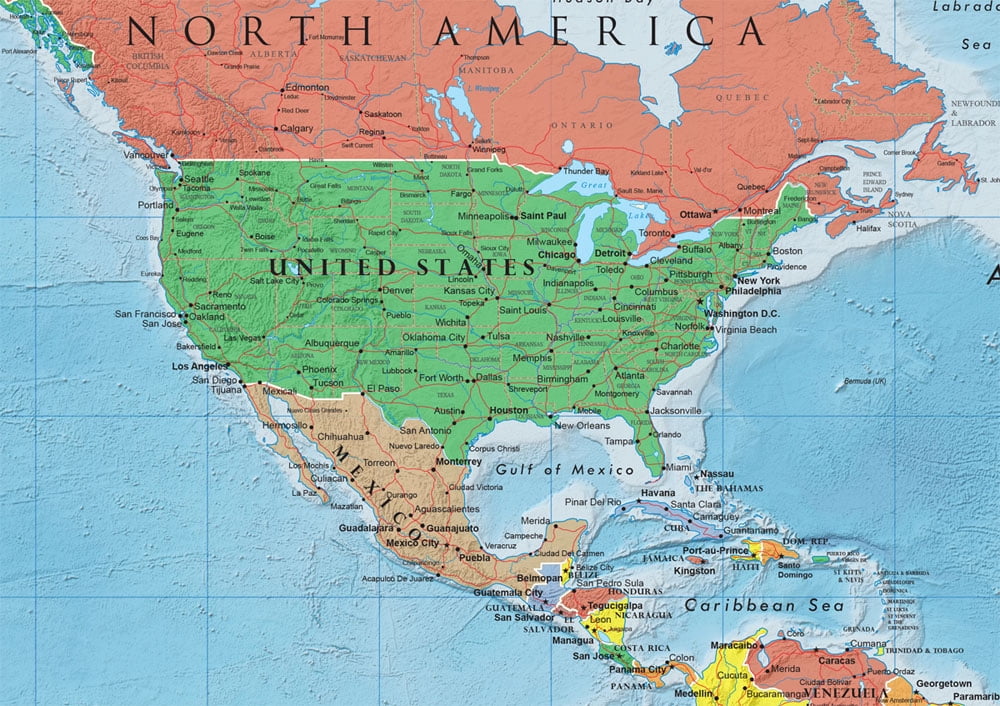 Swiftmaps 48" x 78" World Premier Wall Map Mega Poster Laminated