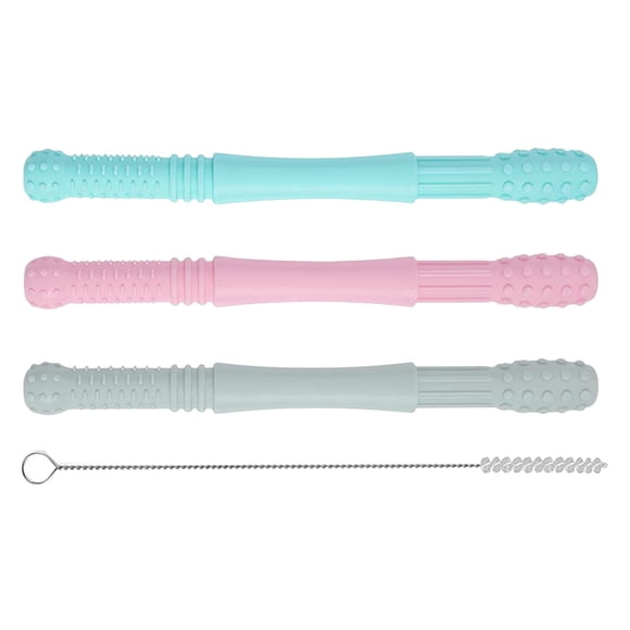 Tubos de mordedor huecos Juguetes de dentición para bebés fáciles de para bebés de 6 a , 4 PIEZAS Sunnimix Tubos de mordedor huecos