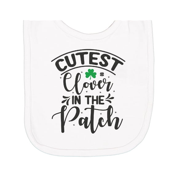 Inktastic Cutest Clover in the Patch St Patrick's Day Newborn Bib