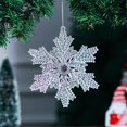 thumbnail image 2 of Luoshdecor Snowflake Christmas Tree Hanging Ornament , Plastic Clear Snowflake Figurines Ornaments Xmas Drop Pendant , for Family Christmas Holiday Party Decor 5.1 in, 2 of 7