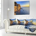 thumbnail image 2 of Designart Manarola Village Beach Panorama - Landscape Wall Throw Pillow - 16x16, 2 of 4