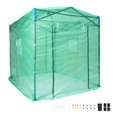 thumbnail image 4 of VEVOR Pop-Up Greenhouse, 8' x 6' x 7.5', Quick Setup, High-Strength PE Cover, with Doors & Windows, Powder-Coated Steel Frame, Ideal for Planting & Storage, Green, 4 of 12
