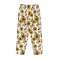 thumbnail image 4 of Kdxio Women's Comfy Stretch Sunflowers and BeesPrint Drawstring Pajama Pants-Medium, 4 of 9