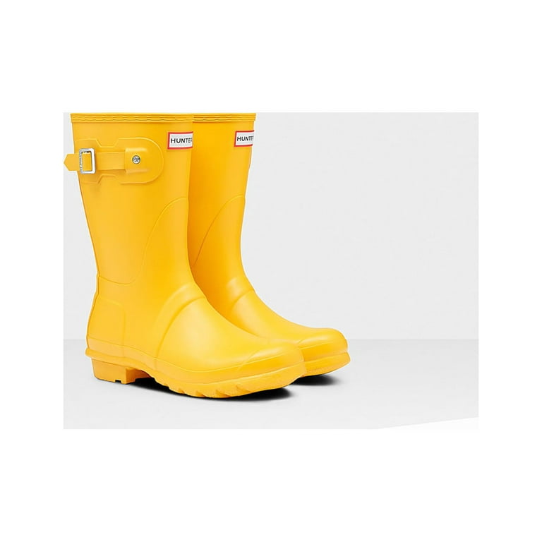 Hunter short yellow rain hotsell boots