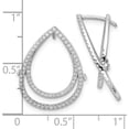thumbnail image 3 of Solid 14K White Gold Lab Grown Diamond Teardrop Fashion Hinged Earrings - 21.2mm, 3 of 5