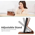 thumbnail image 5 of Compatible with iPhone 11 Pro Max Wallet Case Women Leather Flip with Wrist Strap Kickstand Magnetic Shockproof with Card Holder Protective Case for iPhone 11 Pro Max Life Tree Brown, 5 of 14
