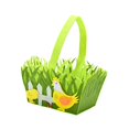 thumbnail image 2 of Cesta de Pascua con asa para niños, de tela no tejida, ideal para decorar fiestas de Pascua. gallina amarilla, 2 of 9