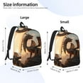 thumbnail image 4 of Easygd Sky Sunset Bronze Dragon Canvas Backpack: Stylish, Lightweight, and Versatile with Large Capacity and Adjustable Straps –, 4 of 7