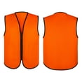 thumbnail image 6 of Toptie Supermarket Uniform Vest Zipper Volunteers Event Vest Unisex Waistcoat-Orange-XL, 6 of 9