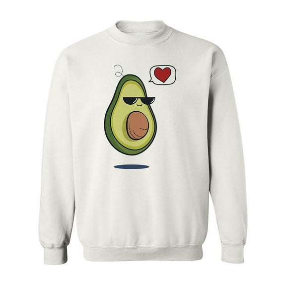 Cool Avocado Cartoon Sweatshirt Women -Image by Shutterstock, Female Medium