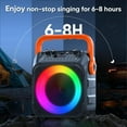 thumbnail image 3 of Bonaok Karaoke Machine for Adults with 2 Wireless Microphones, Portable Karaoke Machine, Karaoke Microphone with PA System for Home Party, Orange, 3 of 9