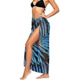 thumbnail image 5 of SPZTXS Womens Sheer Wrap Sarong Cover Up Leaf Print Summer Beach Swim Cover Up Sun Protection Wrap Shawl, 5 of 7