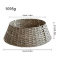 thumbnail image 3 of Dsseng Christmas Tree Rattan Skirt Stand Base Basket Cover Tidy Decor Grey, 3 of 17