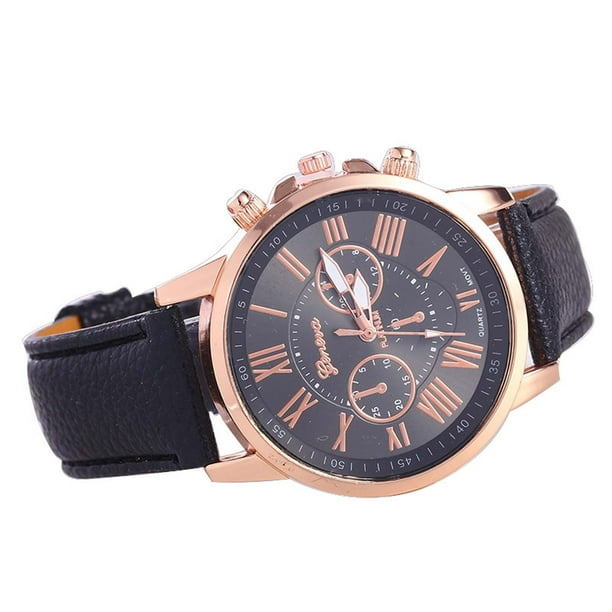 Reloj de cuarzo para mujer, relojes de moda para mujer, correa de cuero, reloj de cuarzo de acero inoxidable, reloj con puntero, reloj de cuarzo