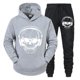 thumbnail image 5 of Chándal informal para hombre, divertido traje deportivo con capucha de manga larga con estampado de calavera de DJ y música, sudaderas y pantalones de otoño, conjuntos de dos piezas de moda, 5 of 5