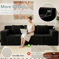 thumbnail image 3 of LUCKHAO 71" Loveseat Sofa, Corduroy Cloud Couch Boneless Sofa with Wide Armrests, , 2-Seater Sofa with Throw Pillows, Upholstered Deep Seat, No Assembly Required, Black, 3 of 6