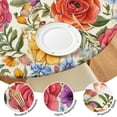 thumbnail image 4 of Pioneer Flower Floral Print Pattern Round Fitted Tablecloth with Elastic Edge,Dining Table Cover Waterproof,Outdoor Round Tablecloth for Camping,Dining,Indoor and Outdoor, 4 of 7