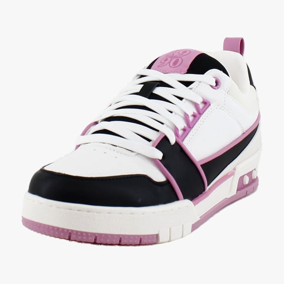 Steve Madden Skater Women's Fashion Sneakers Black/Pink Multi Size 6.5 M