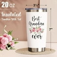 thumbnail image 3 of Best Grandma Gifts - 20 OZ Tumbler Mothers Day Gift for Grandma from Granddaughter, Grandson, Grandkid, Insulated Cup Funny Birthday Present Gift for Grandmother/Nana/New Grandma/Grandparents, 3 of 6