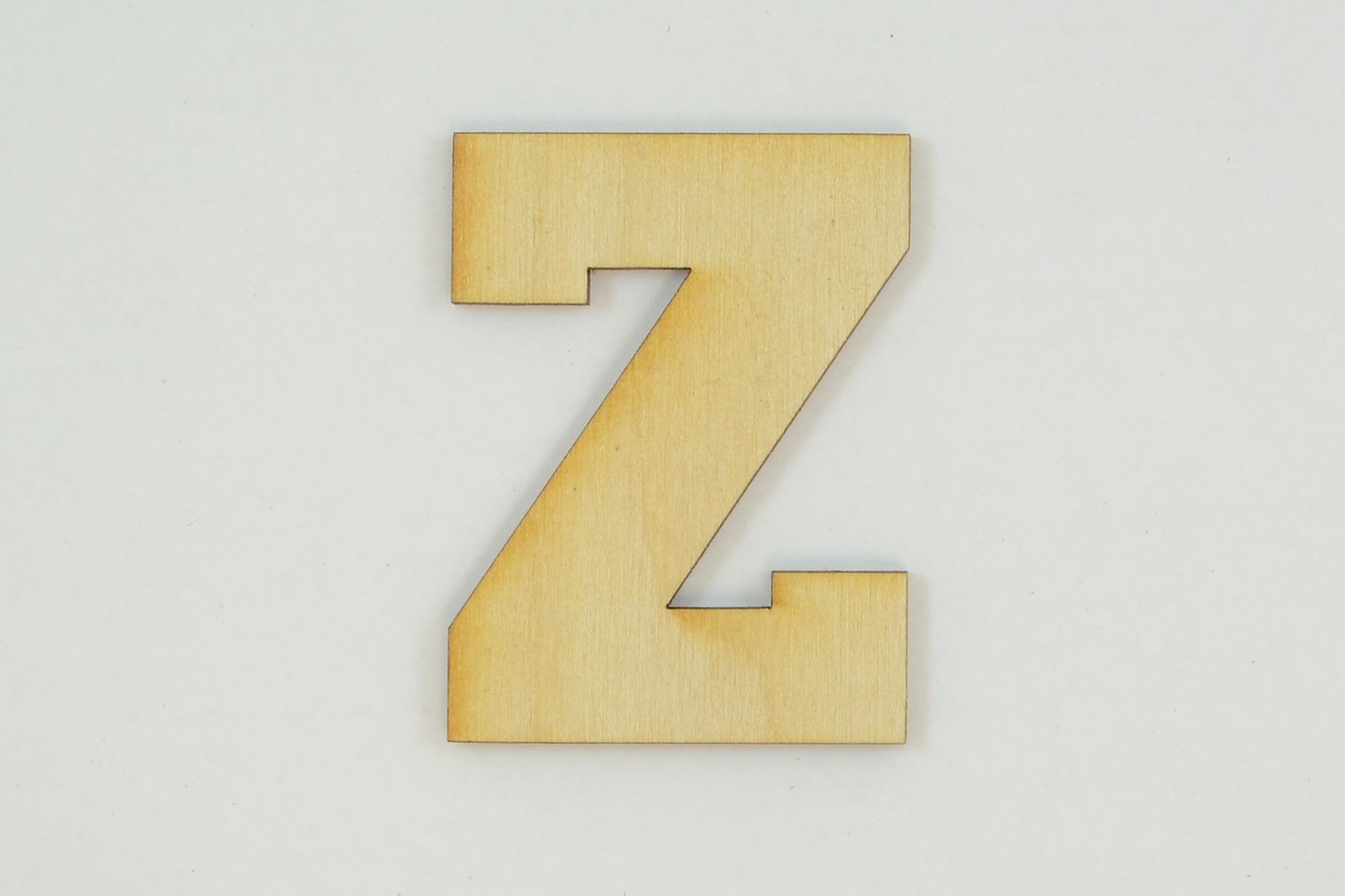 1 Pc, 8 Inch X 1/8 Inch Thick Collegiate Font Wood Letters Z Easy To Paint Or Decorate For Indoor Use Only - image 1 of 2