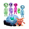 BlockBuster Costumes Custom Bundle Inflatable Martian Alien Family And Spaceship Prop Toy Decorations Bundle