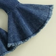 thumbnail image 6 of Bagilaanoe Little Girls Denim Flared Pants Jeans Toddler Bell-Bottoms Trousers 2T 3T 4T 5T 6T 7T Kids Casual Street Spring Fall Long Pants, 6 of 6