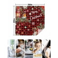thumbnail image 4 of Merry Christmas Plaid Cloth Napkins Set of 4 Reusable Dinner Napkins, Checkered Xmas Tree Snowflake Poinsettia Cocktail Napkin Washable Table Napkins for Wedding/Holiday Party/Baby Shower 20"x20", 4 of 7